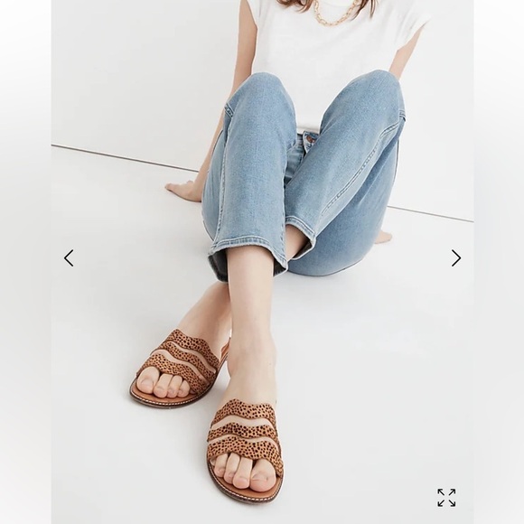 Madewell The Wave Slide Sandals in Spotted Calf Hair - Picture 7 of 7